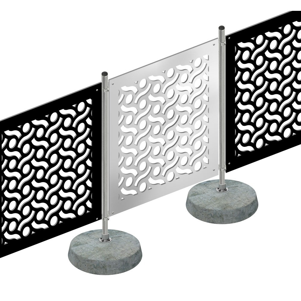 BODIES - Pannello in PVC traforato - Parasole Misura: 48x48 cm, Colore: nero