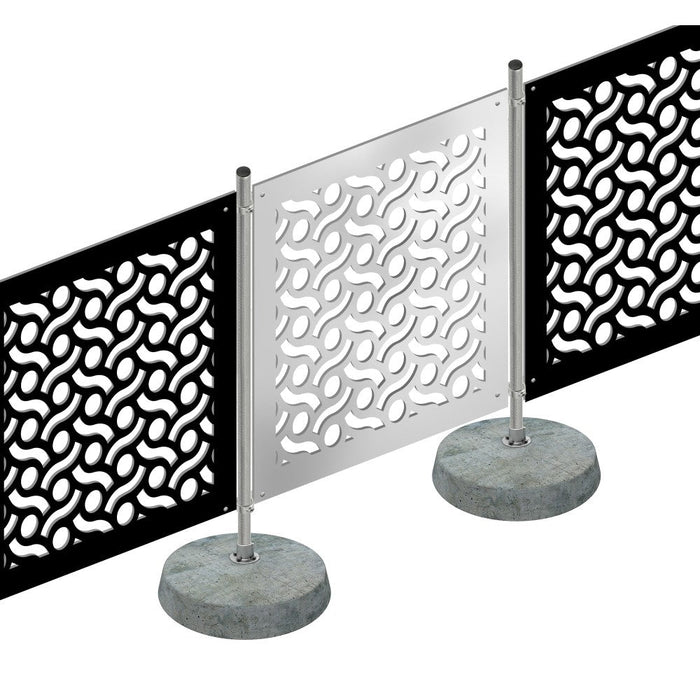 BODIES - Pannello in PVC traforato - Parasole Colore: bianco, Misura: 98x98 cm