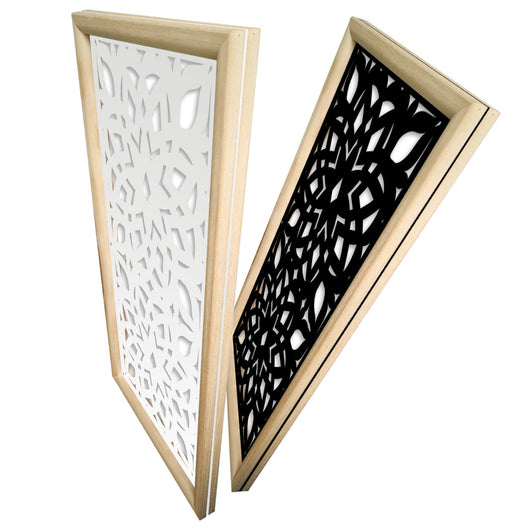 BOLERO - Moduli Decorativi in Legno e PVC Misura: 73x148 cm, Colore: nero