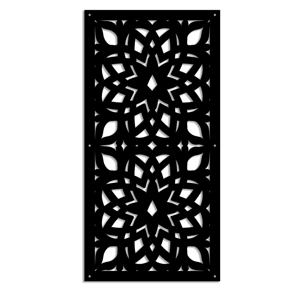 BOLERO - Pannello in PVC traforato - Parasole Misura: 98x198 cm, Colore: nero