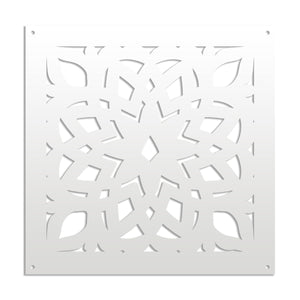 BOLERO - Pannello in PVC traforato - Parasole Colore: bianco, Misura: 48x48 cm