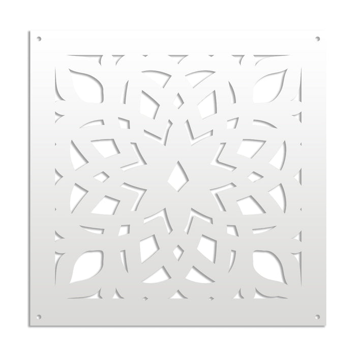 BOLERO - Pannello in PVC traforato - Parasole Colore: bianco, Misura: 48x48 cm