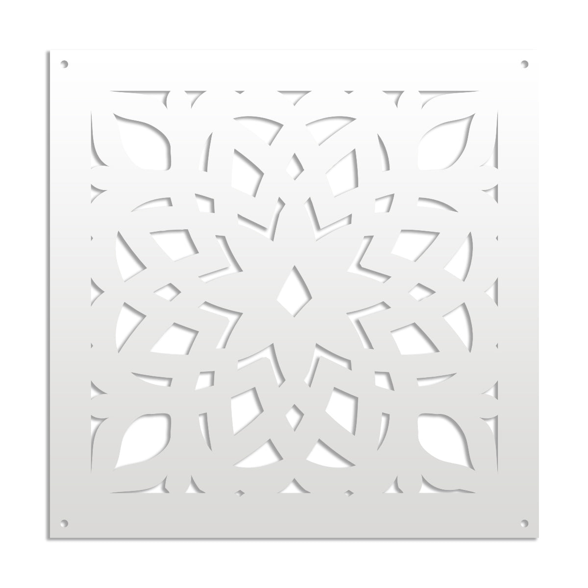 BOLERO - Pannello in PVC traforato - Parasole Colore: bianco, Misura: 73x73 cm