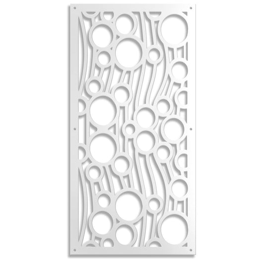 BOLLE - Quadro pannello in forex traforato con 1cm di spessore Colore: bianco, Misura: 50x150 cm