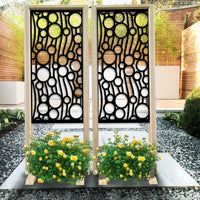 BOLLE - Separè - Paravento modulabile - 70x190cm - in Legno e PVC Colore: nero