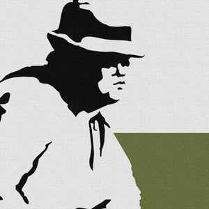 BOMB MIDDLE ENGLAND - BANKSY -Stampa su Tela montata su telaio in legno Misura: 140x50 cm