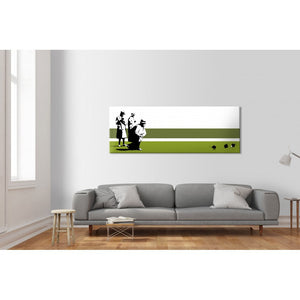 BOMB MIDDLE ENGLAND - BANKSY -Stampa su Tela montata su telaio in legno Misura: 140x50 cm