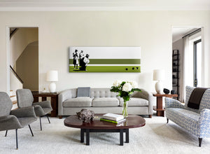 BOMB MIDDLE ENGLAND - BANKSY -Stampa su Tela montata su telaio in legno Misura: 140x50 cm