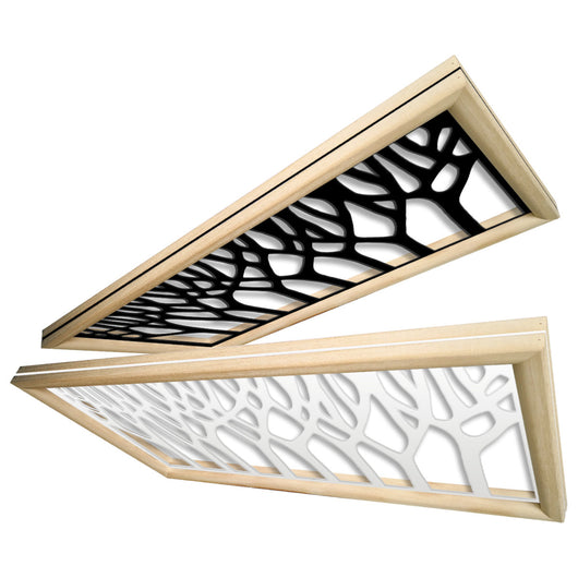 BOSCO - Moduli Decorativi in Legno e PVC Misura: 47x94 cm, Colore: bianco