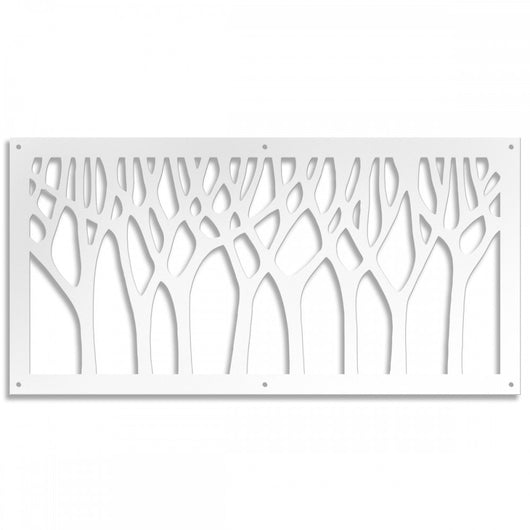 BOSCO - Pannello in PVC traforato - Parasole Misura: 50x150 cm, Colore: bianco