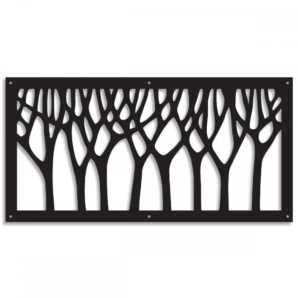 BOSCO - Pannello in PVC traforato - Parasole Colore: nero, Misura: 98x198 cm