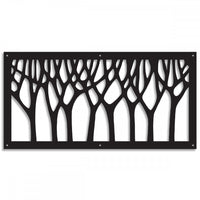 BOSCO - Pannello in PVC traforato - Parasole Colore: nero, Misura: 98x198 cm