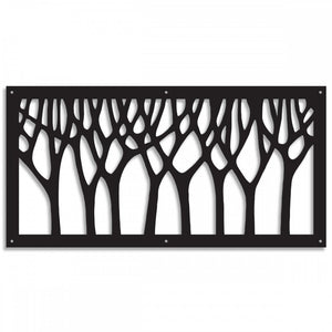 BOSCO - Pannello in PVC traforato - Parasole Colore: nero, Misura: 98x198 cm