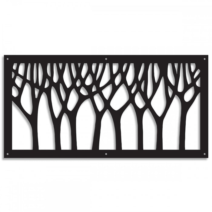 BOSCO - Pannello in PVC traforato - Parasole Colore: nero, Misura: 98x198 cm