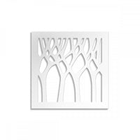 BOSCO - Pannello in PVC traforato - Parasole Misura: 48x48 cm, Colore: bianco