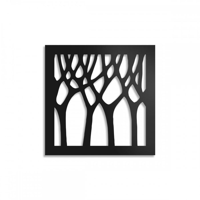 BOSCO - Pannello in PVC traforato - Parasole Misura: 48x48 cm, Colore: nero