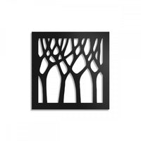 BOSCO - Pannello in PVC traforato - Parasole Misura: 48x48 cm, Colore: nero