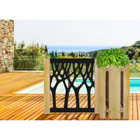 BOSCO - Pannello in PVC traforato - Parasole Misura: 48x48 cm, Colore: nero