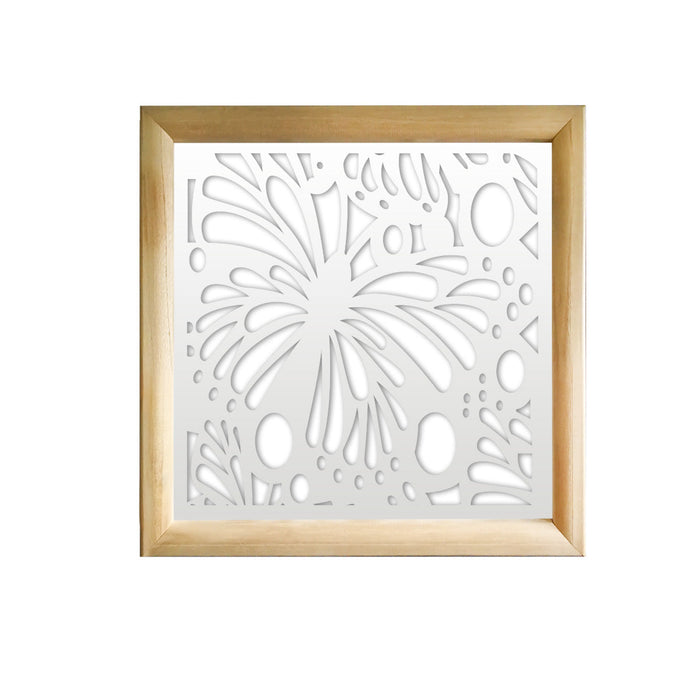 BUTTERFLY - Moduli Decorativi in Legno e PVC Colore: bianco, Misura: 48x48 cm