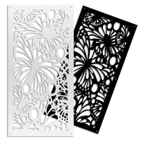 BUTTERFLY - Pannello in PVC traforato - Parasole Colore: bianco, Misura: 98x198 cm