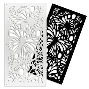 BUTTERFLY - Pannello in PVC traforato - Parasole Colore: bianco, Misura: 98x198 cm