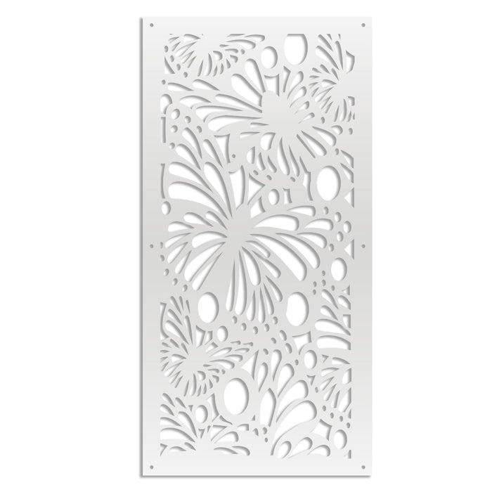 BUTTERFLY - Pannello in PVC traforato - Parasole Colore: bianco, Misura: 47x94 cm