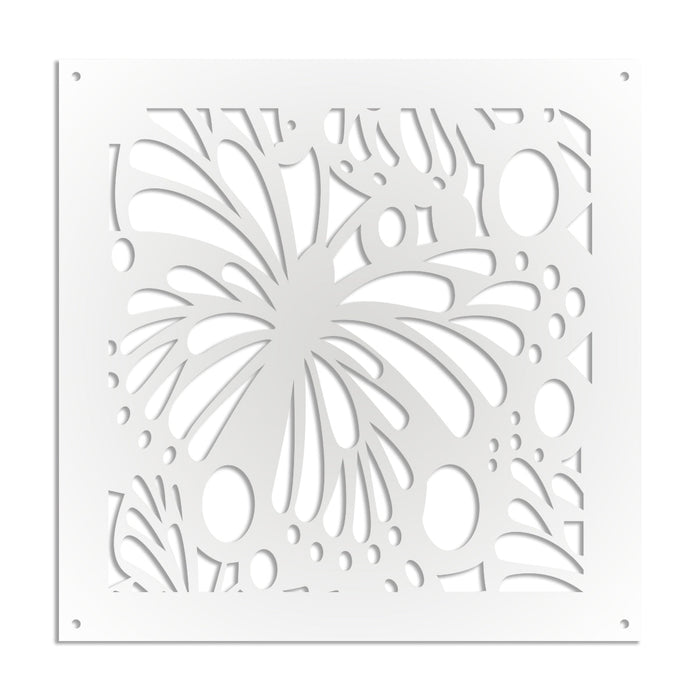 BUTTERFLY - Pannello in PVC traforato - Parasole Colore: bianco, Misura: 73x73 cm