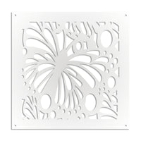 BUTTERFLY - Pannello in PVC traforato - Parasole Colore: bianco, Misura: 48x48 cm