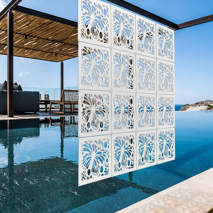 BUTTERFLY - Pannello in PVC traforato - Parasole Colore: bianco, Misura: 73x73 cm