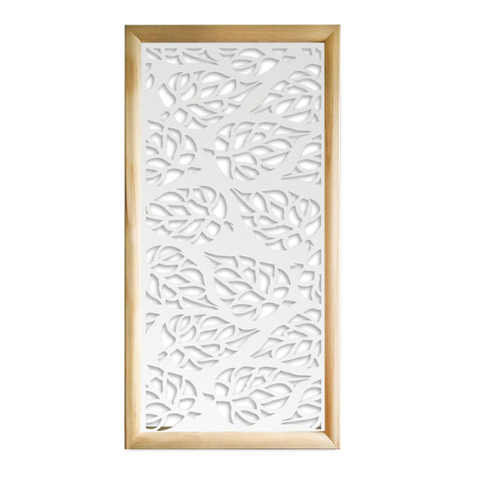 BUTTERLEAF - Moduli Decorativi in Legno e PVC Misura: 73x148 cm, Colore: bianco
