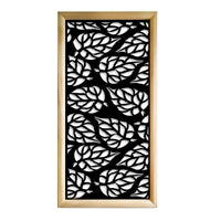 BUTTERLEAF - Moduli Decorativi in Legno e PVC Misura: 47x94 cm, Colore: nero