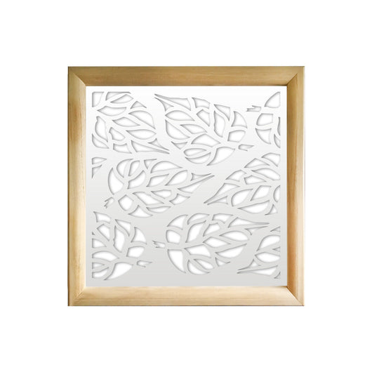 BUTTERLEAF - Moduli Decorativi in Legno e PVC Misura: 98x98 cm, Colore: bianco