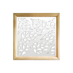 BUTTERLEAF - Moduli Decorativi in Legno e PVC Misura: 73x73 cm, Colore: bianco