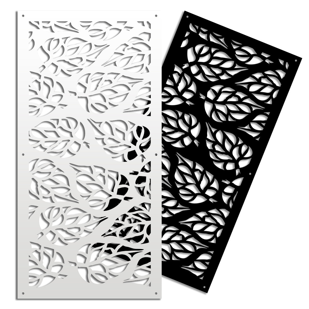 BUTTERLEAF - Pannello in PVC traforato - Parasole Misura: 73x148 cm, Colore: bianco