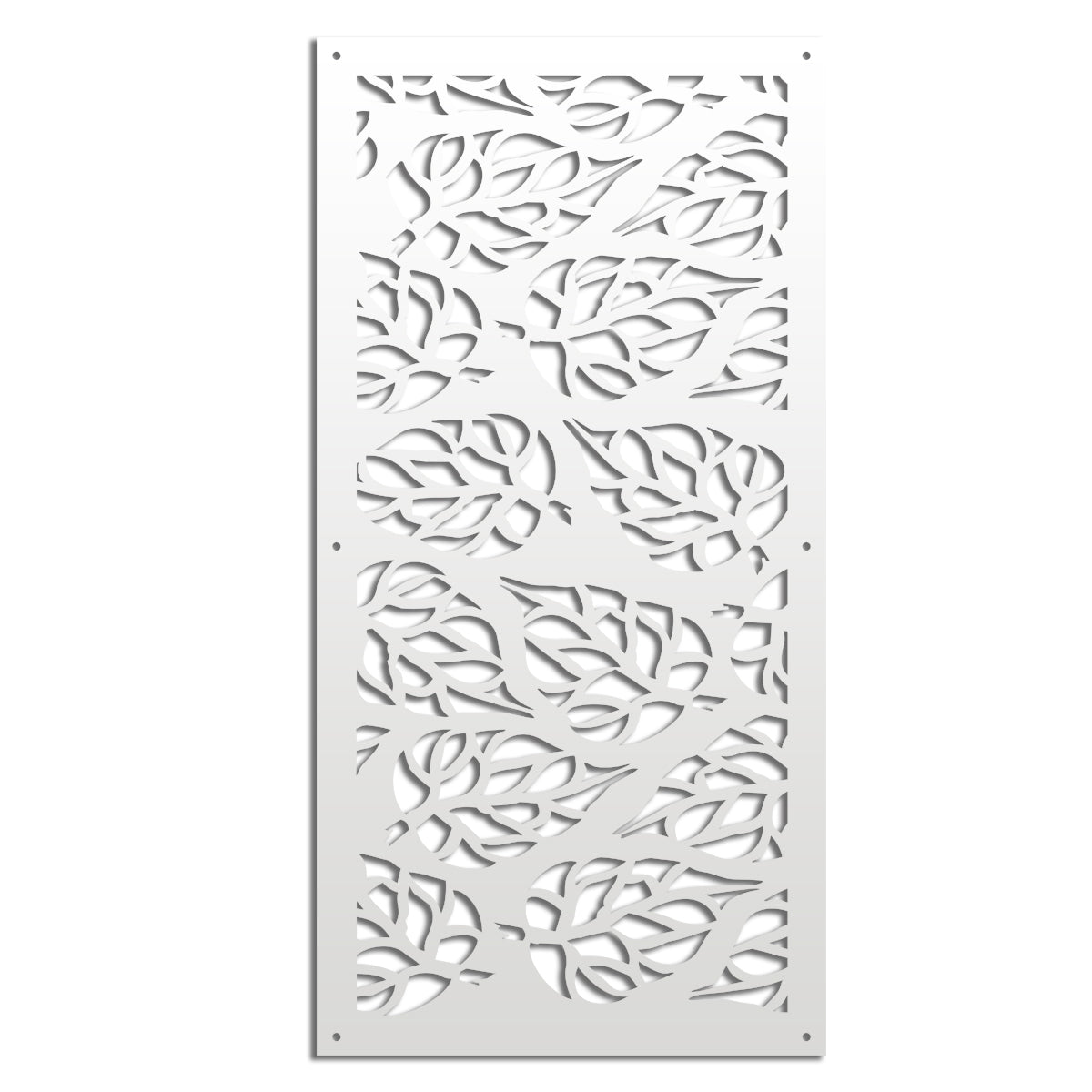 BUTTERLEAF - Pannello in PVC traforato - Parasole Misura: 98x198 cm, Colore: bianco