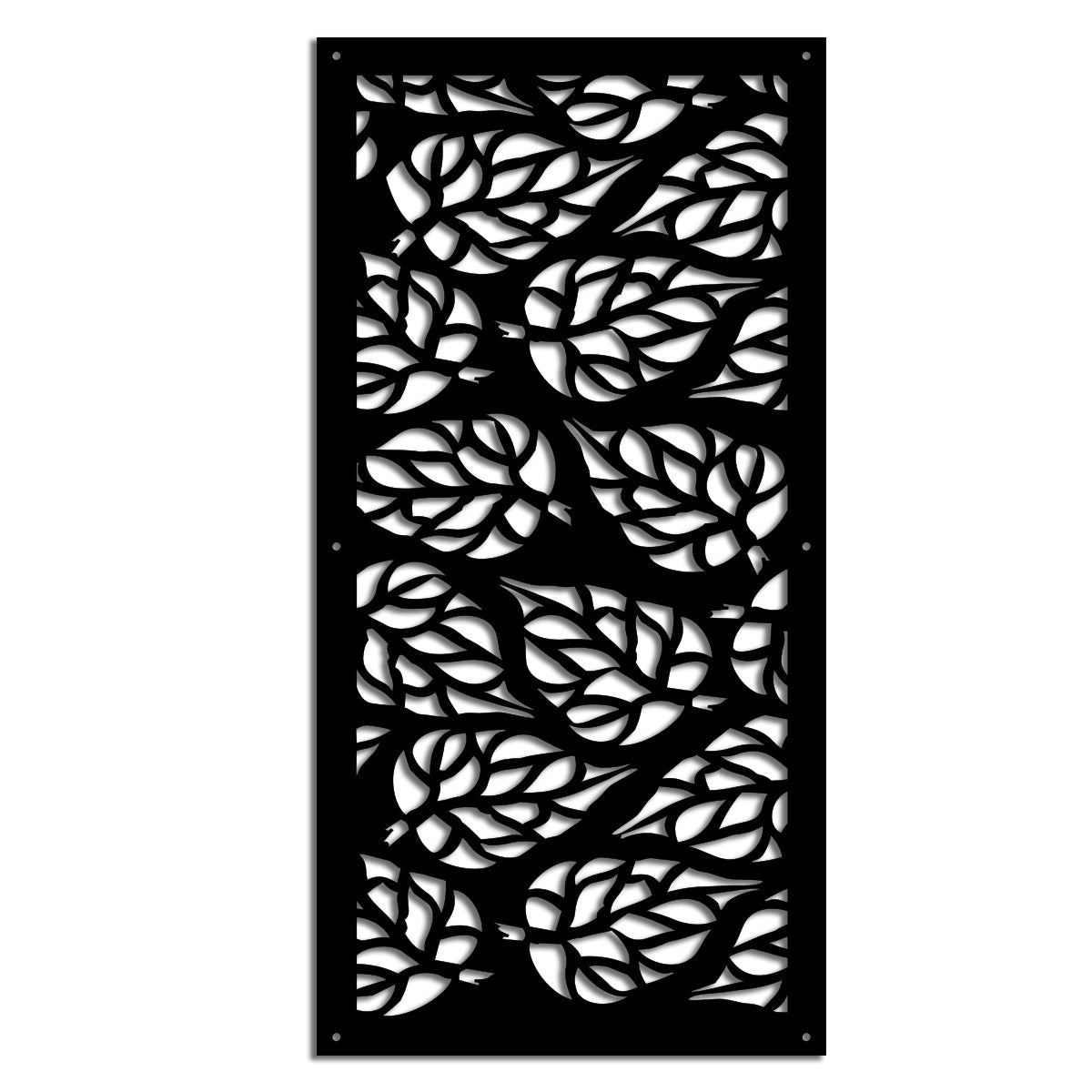 BUTTERLEAF - Pannello in PVC traforato - Parasole Misura: 73x148 cm, Colore: nero
