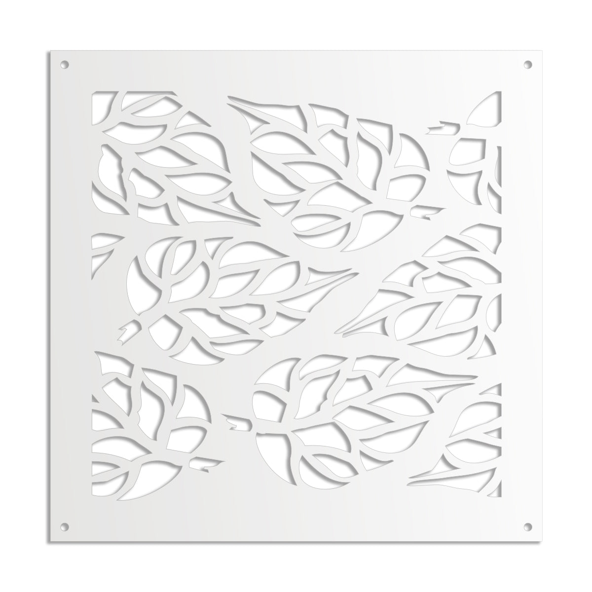 BUTTERLEAF - Pannello in PVC traforato - Parasole Misura: 48x48 cm, Colore: bianco
