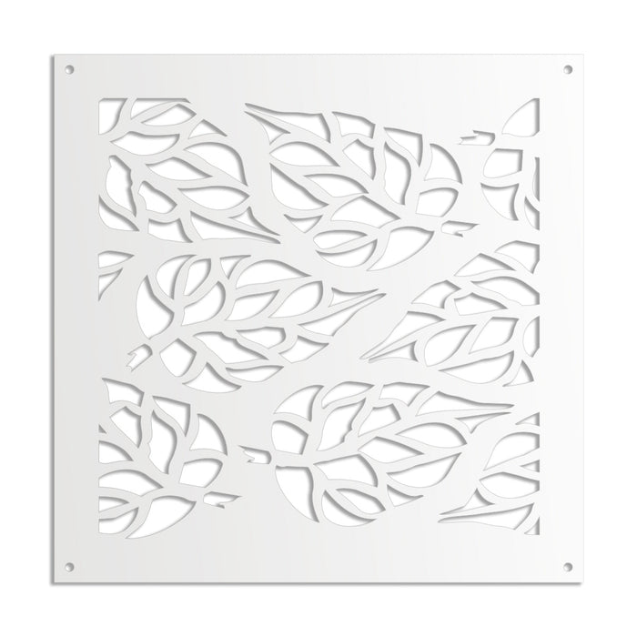 BUTTERLEAF - Pannello in PVC traforato - Parasole Misura: 98x98 cm, Colore: bianco