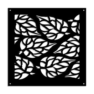BUTTERLEAF - Pannello in PVC traforato - Parasole Colore: nero, Misura: 73x73 cm