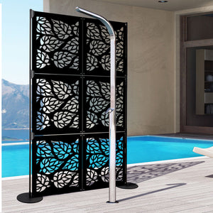 BUTTERLEAF - Pannello in PVC traforato - Parasole Colore: nero, Misura: 73x73 cm