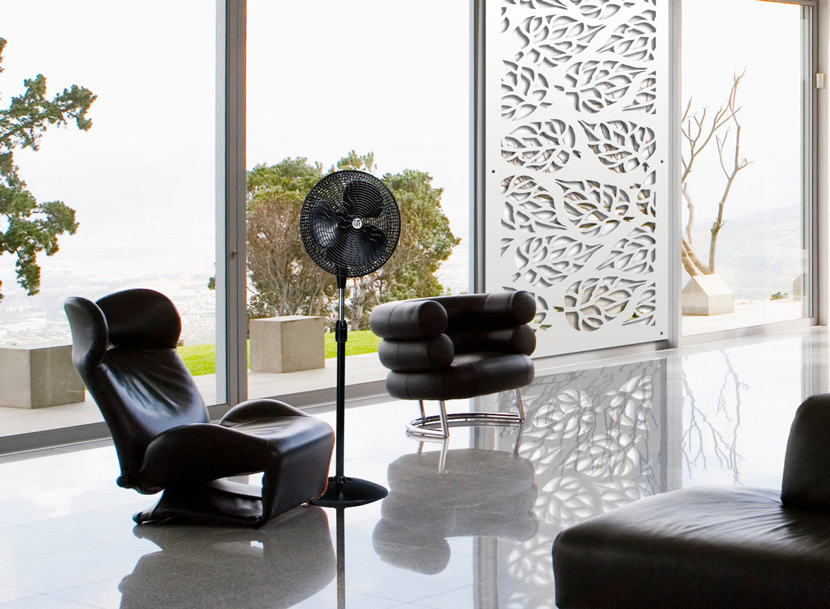 BUTTERLEAF - Pannello in PVC traforato - Parasole Misura: 98x198 cm, Colore: bianco