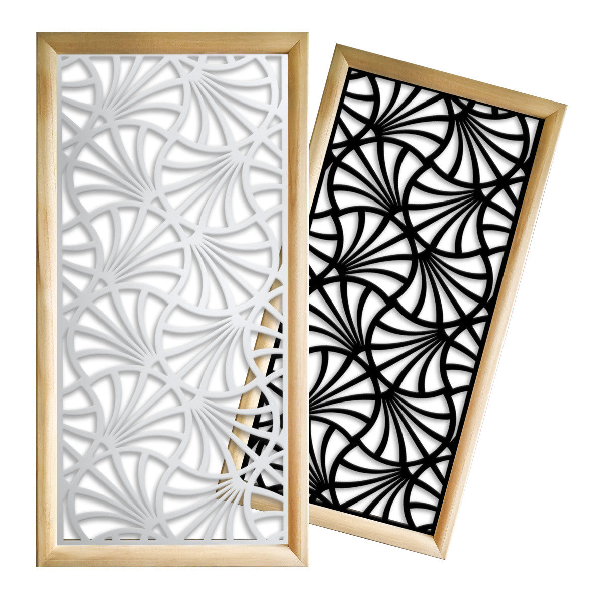 CAMPANE - Moduli Decorativi in Legno e PVC Colore: bianco, Misura: 73x148 cm