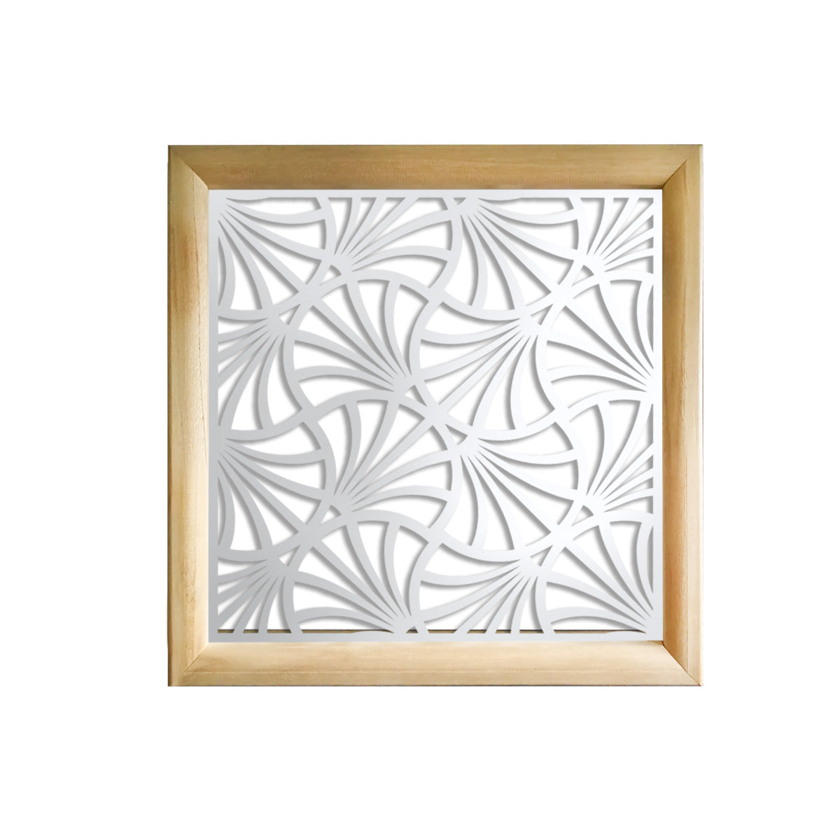 CAMPANE - Moduli Decorativi in Legno e PVC Misura: 48x48 cm, Colore: bianco