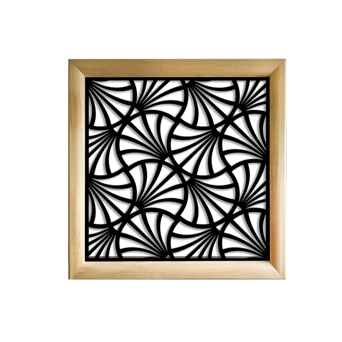 CAMPANE - Moduli Decorativi in Legno e PVC Colore: nero, Misura: 98x98 cm