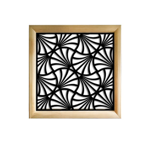 CAMPANE - Moduli Decorativi in Legno e PVC Colore: nero, Misura: 98x98 cm