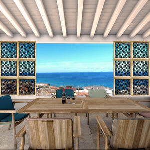 CAMPANE - Moduli Decorativi in Legno e PVC Colore: nero, Misura: 98x98 cm