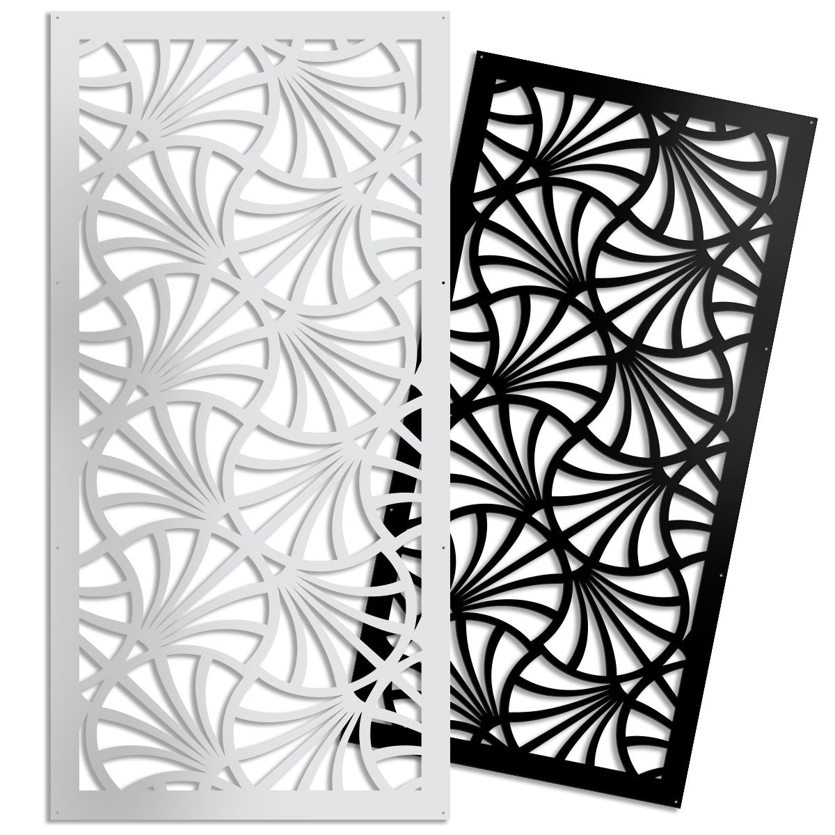 CAMPANE - Pannello in PVC traforato - Parasole Misura: 47x94 cm, Colore: bianco