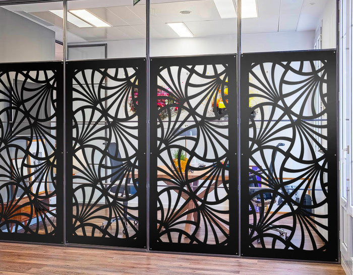 CAMPANE - Pannello in PVC traforato - Parasole Misura: 47x94 cm, Colore: nero