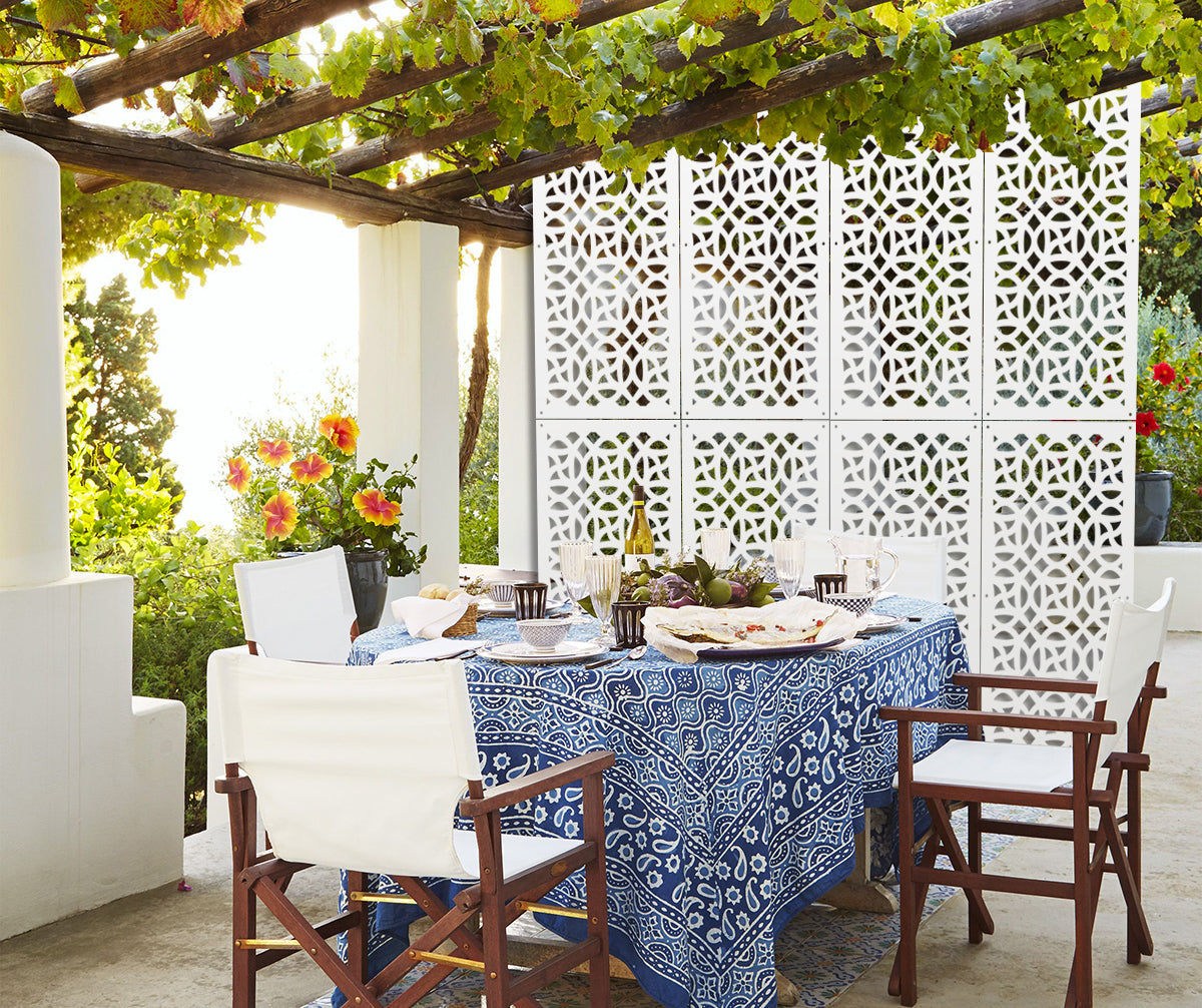 CANTERBURY - Pannello in PVC traforato - Parasole Colore: bianco, Misura: 50x150 cm