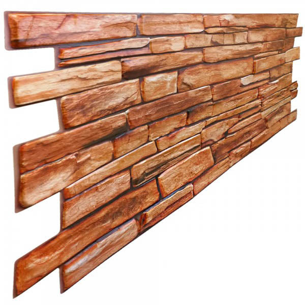 CANYON STONE - Pannello parete in PVC finta pietra effetto 3D copri muffa 98x48cm 2 Pz 1Mq